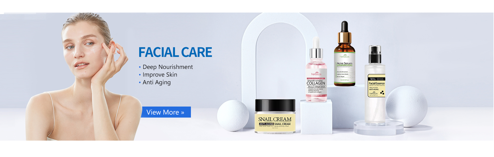 Private label face care serums and creams collection