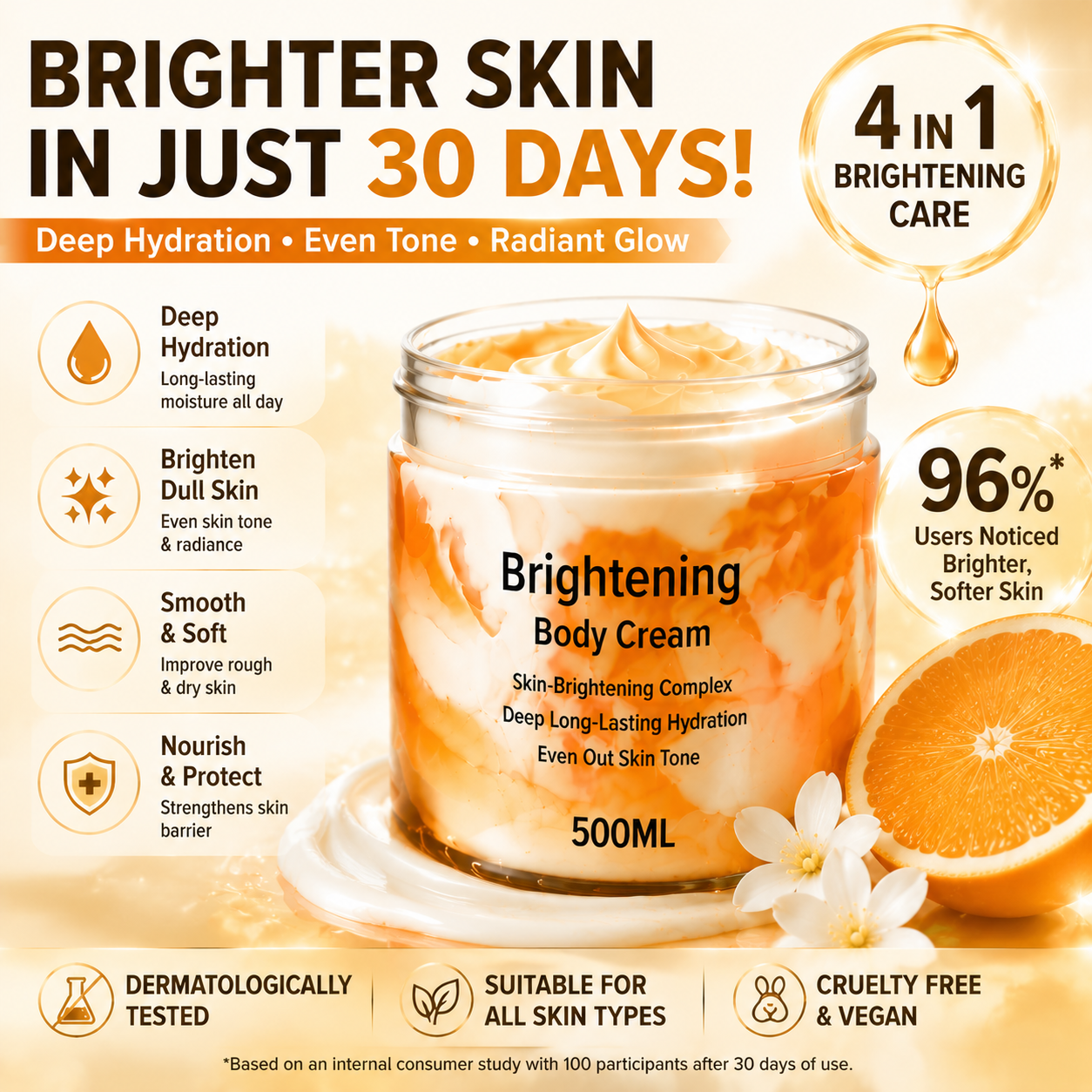 Fast Acting Body Brightening Cream